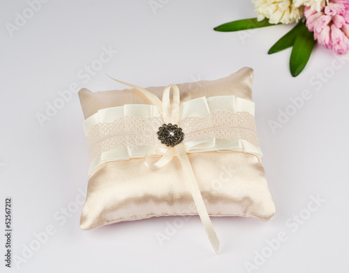 Beautiful pillow for wedding rings