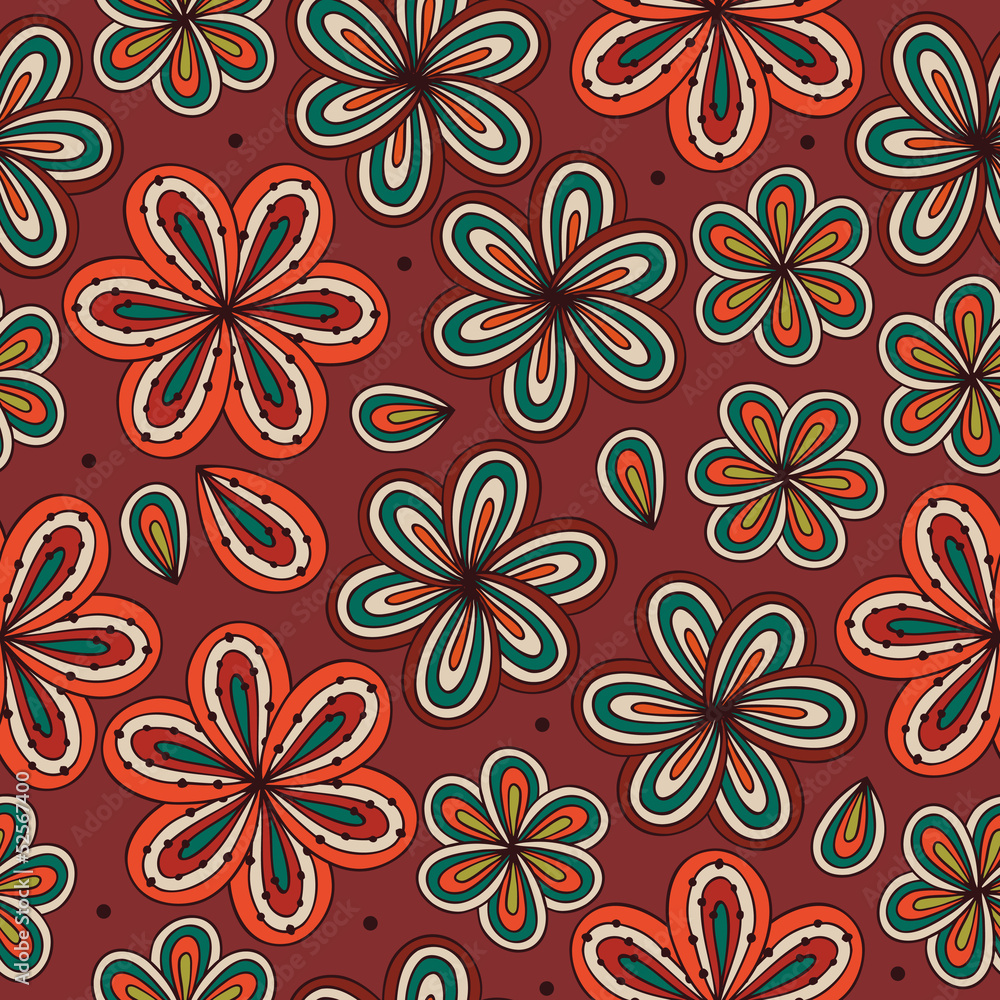 Floral ornamental seamless pattern Floral ornamental seamless pattern