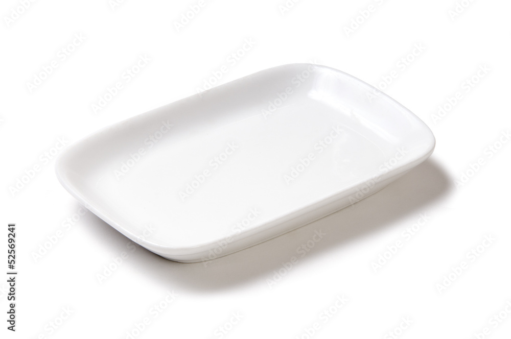 White empty plate of earthenware White empty plate of earthenware