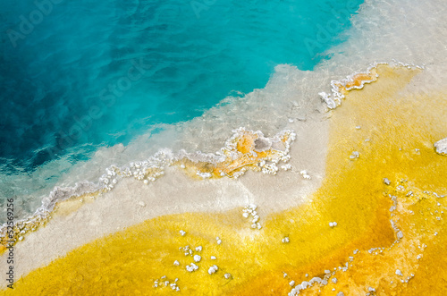 geyser a Geyser Basin a Yellowstone in Wyoming photo