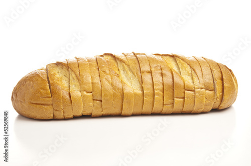 Sliced loaf of bread