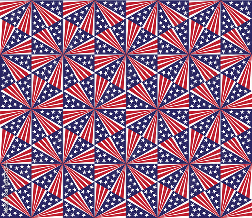 Seamless pattern - fireworks on Independence Day.
