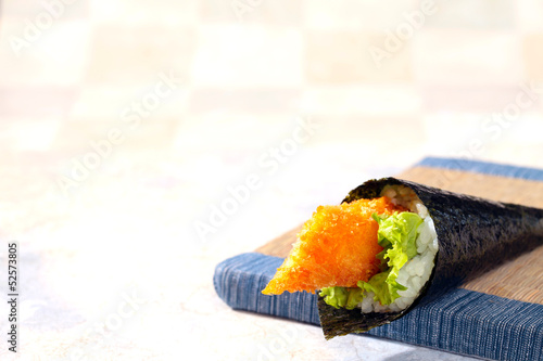 エビカツの手巻き寿司