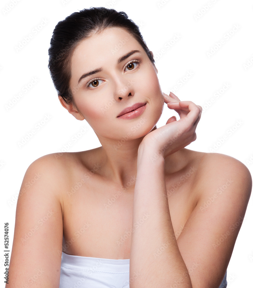 Portrait of young beautiful woman with healthy skin Portrait of young beautiful woman with healthy skin
