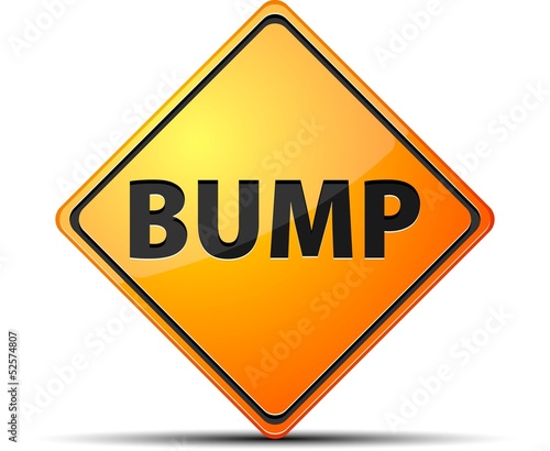 Bump warning sign