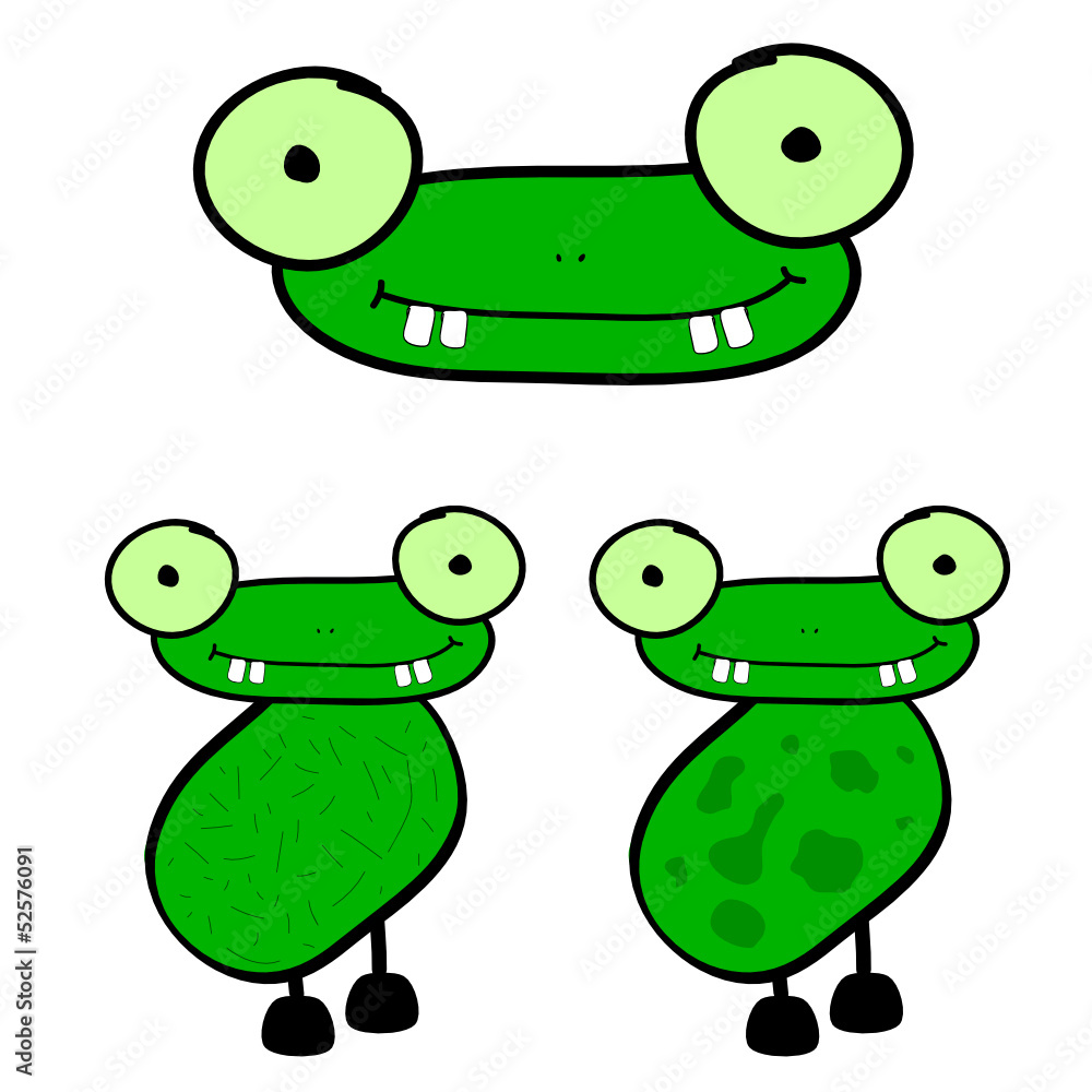 Obraz premium frog cartoon vector illustration