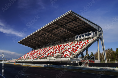 Giant tribune with colorized seats