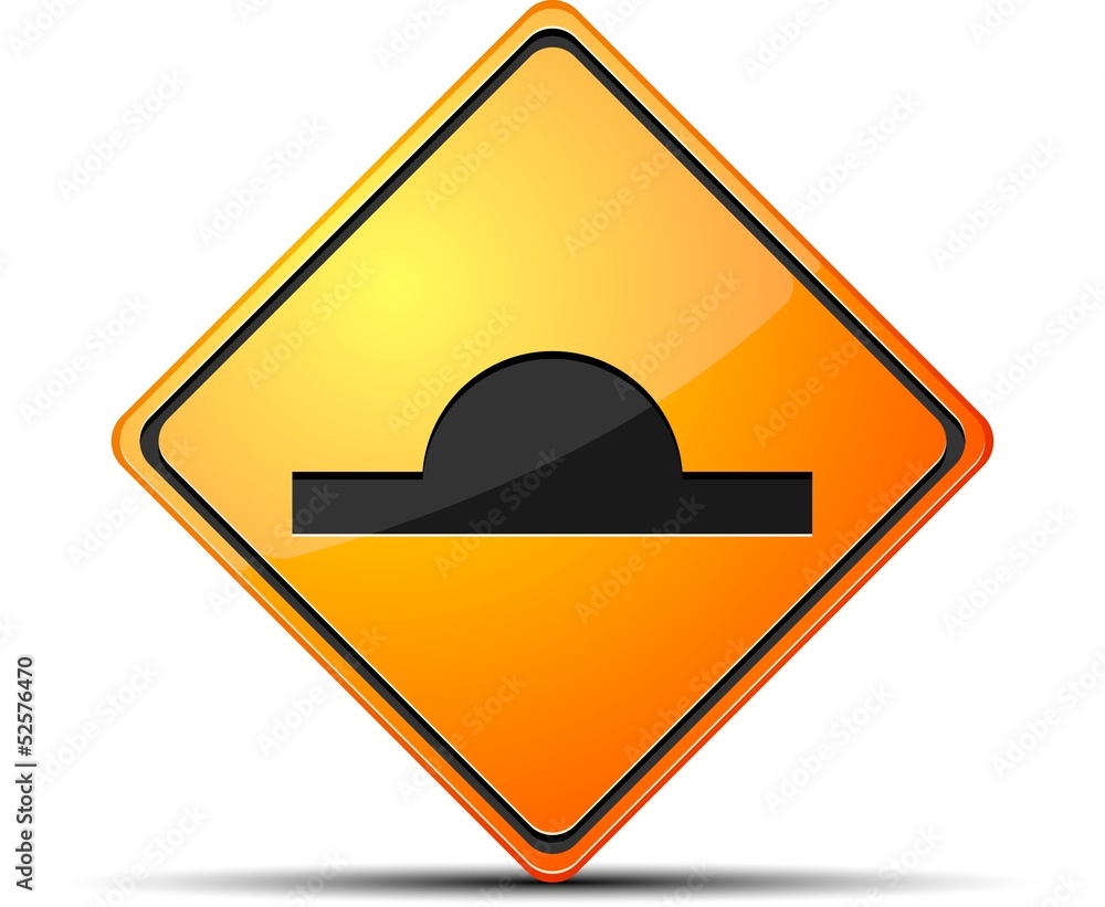 Bump warning sign Bump warning sign