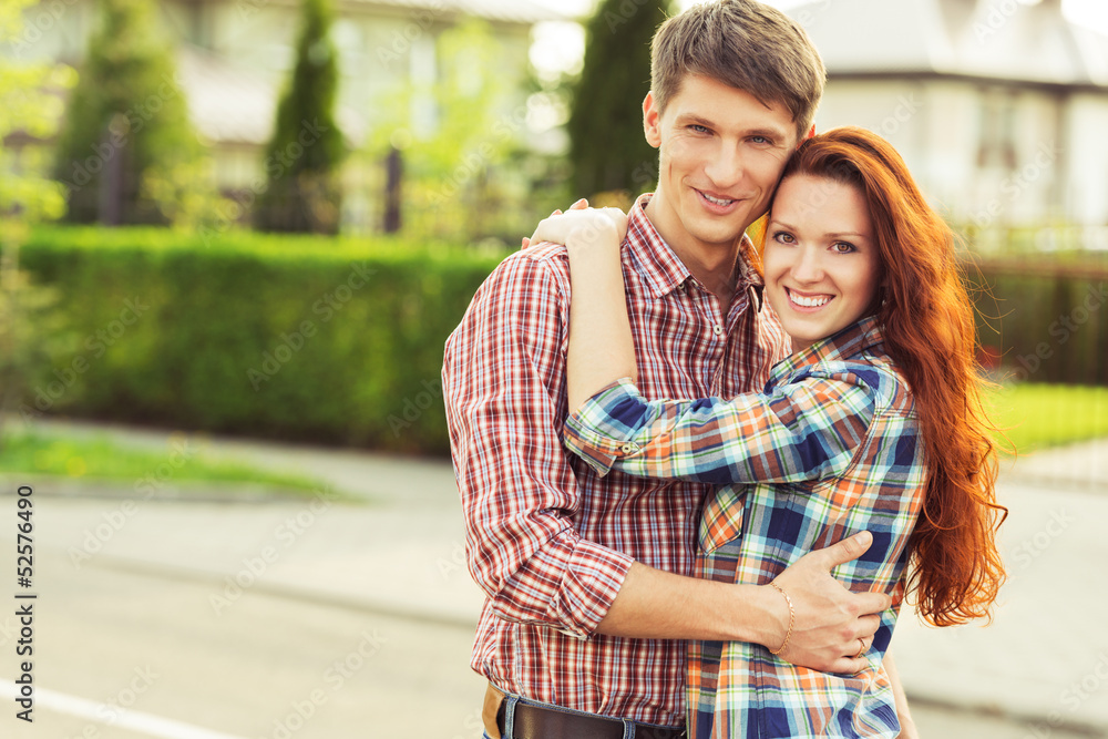 smiling young couple smiling young couple