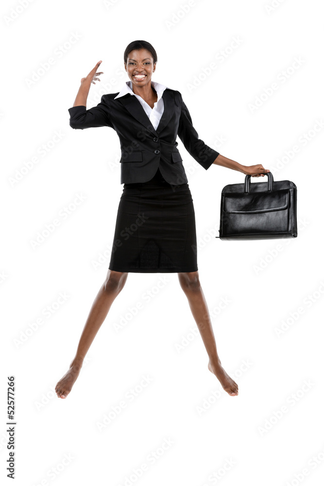 Businesswoman Jumping in the Air Businesswoman Jumping in the Air