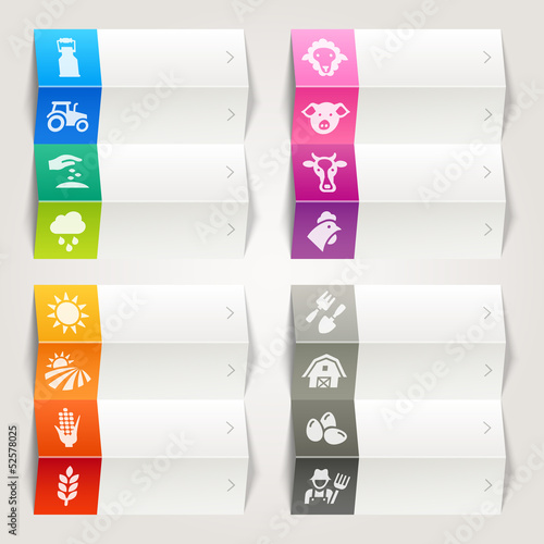 Rainbow - Agriculture and Farming icons / Navigation template