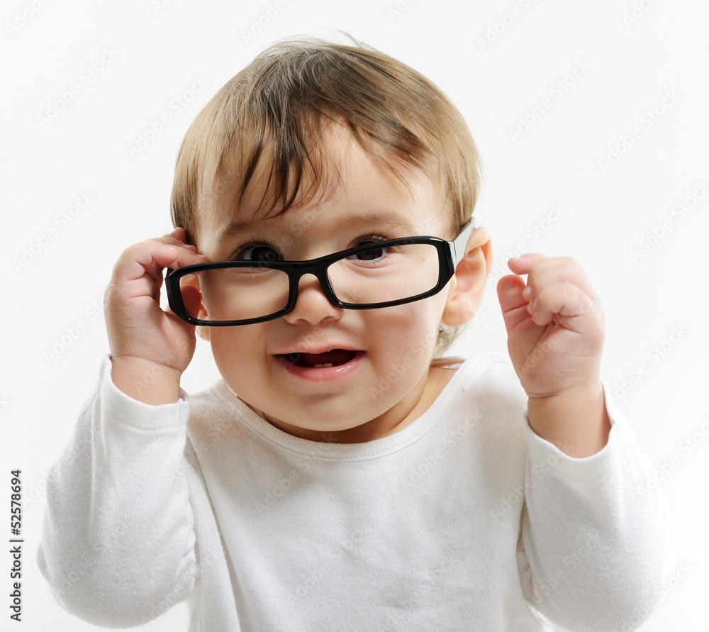 Beautiful baby with glasses Beautiful baby with glasses