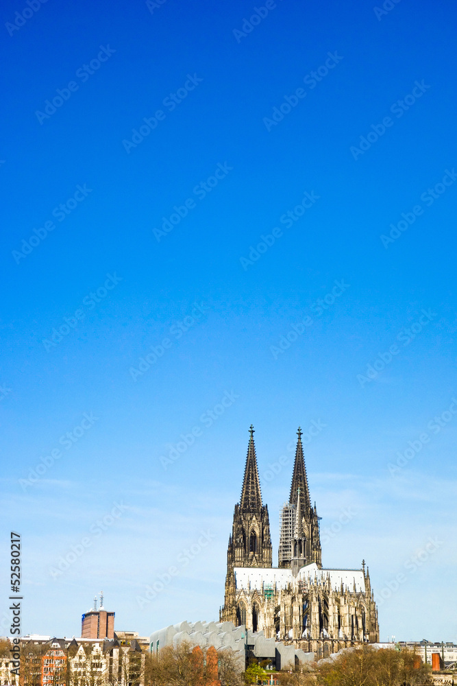 view of Gothic Cathedral in Cologne view of Gothic Cathedral in Cologne