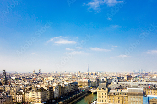 beautiful Parisian sunshine streets view © ilolab
