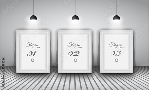 Elegant infographics design template with shopfront elements.