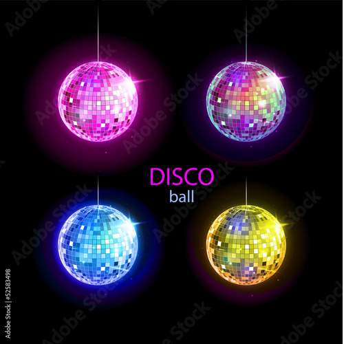 Disco ball. Disco background