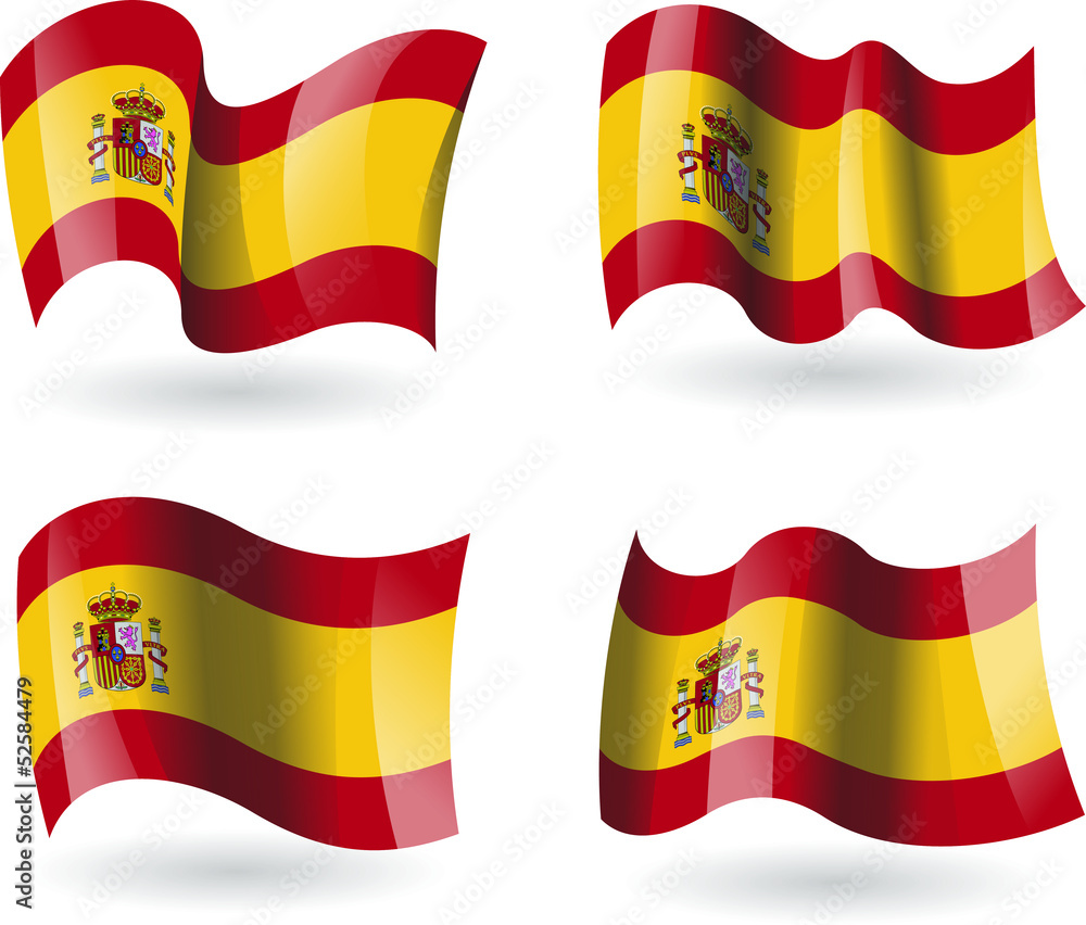 Obraz premium 4 bandeiras da Espanha