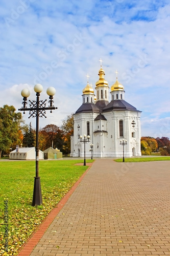 Ekateriniska church in Chernigov, Ukraine - monument of the 17-t