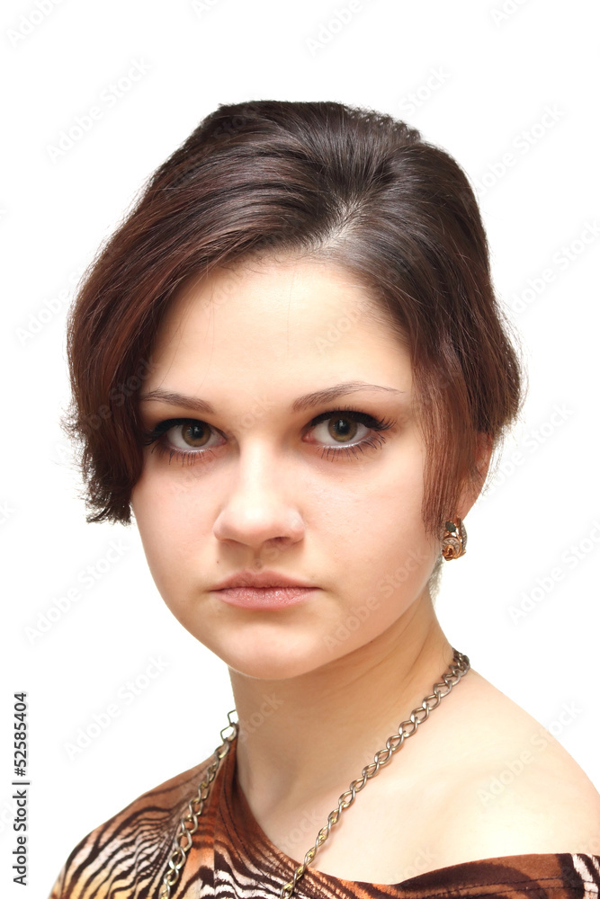 Portrait of a young girl closeup Portrait of a young girl closeup