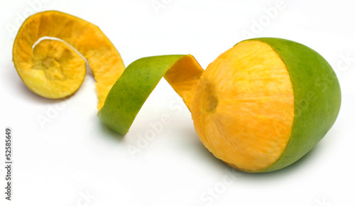 Fresh peeled mangoes