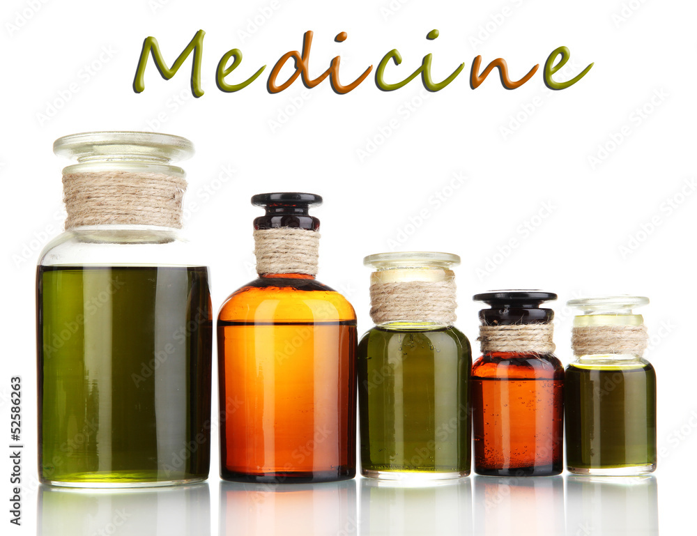 Medicine bottles isolated on white Medicine bottles isolated on white