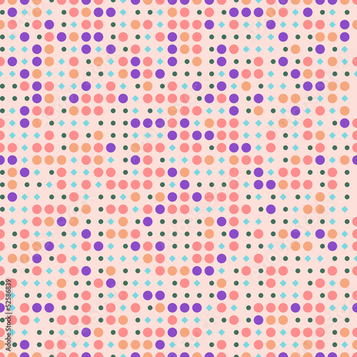 Seamless polka dot vector pattern.