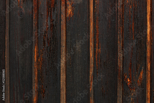 black wall made of wood