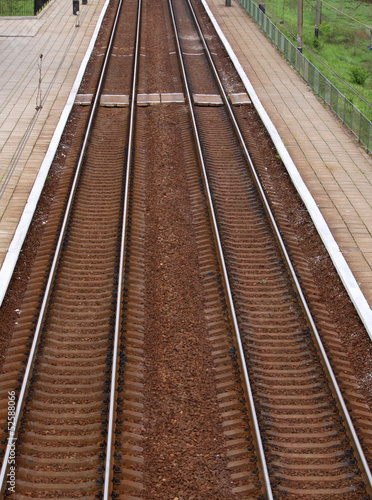 railway track going to horizon