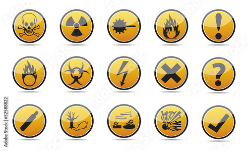 Circle orange Danger sign