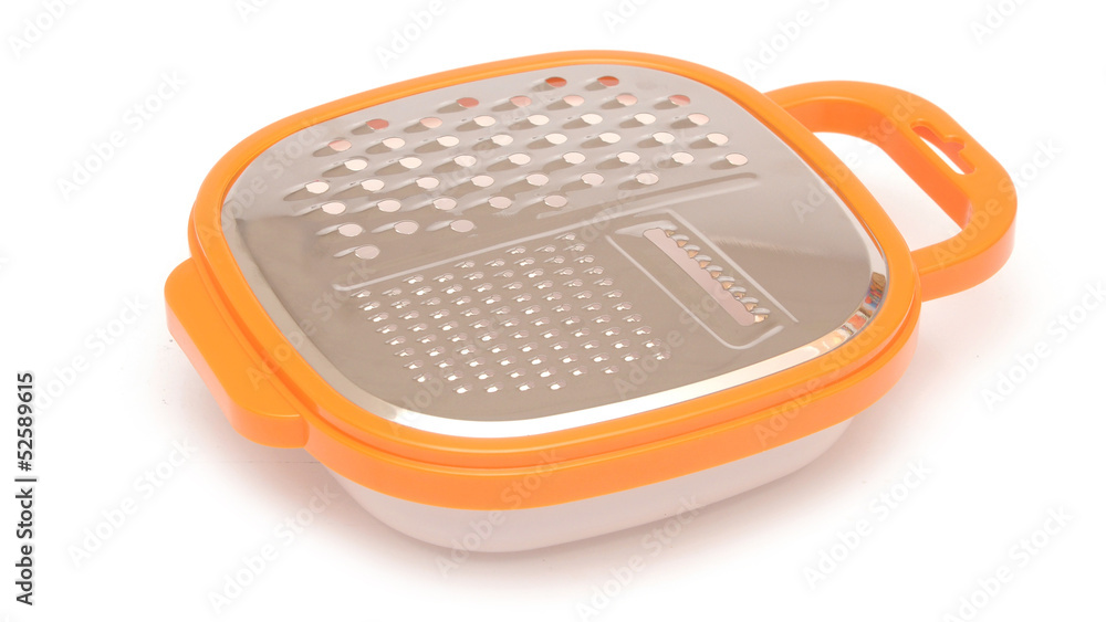 Metal grater with handle isolated on white background Metal grater with handle isolated on white background
