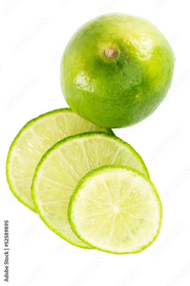 Slices of lime fruit for background Slices of lime fruit for background