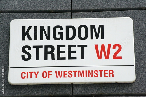Kingdom Street sign a london street © William Richardson
