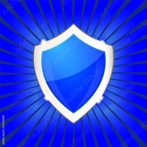 blue shield. vector