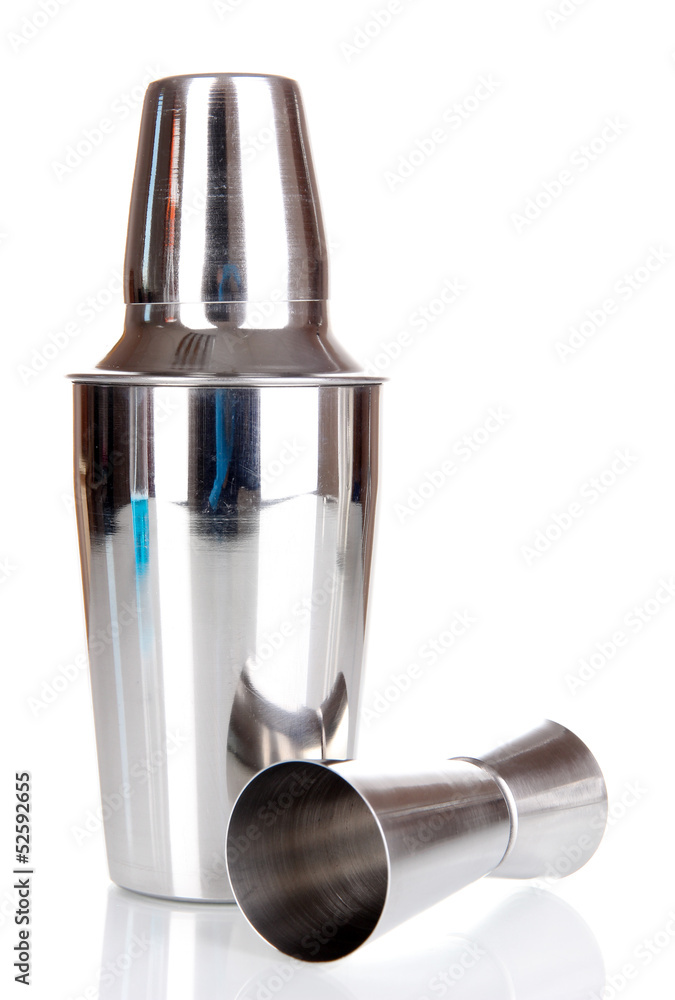 Cocktail shaker isolated on white. Cocktail shaker isolated on white.