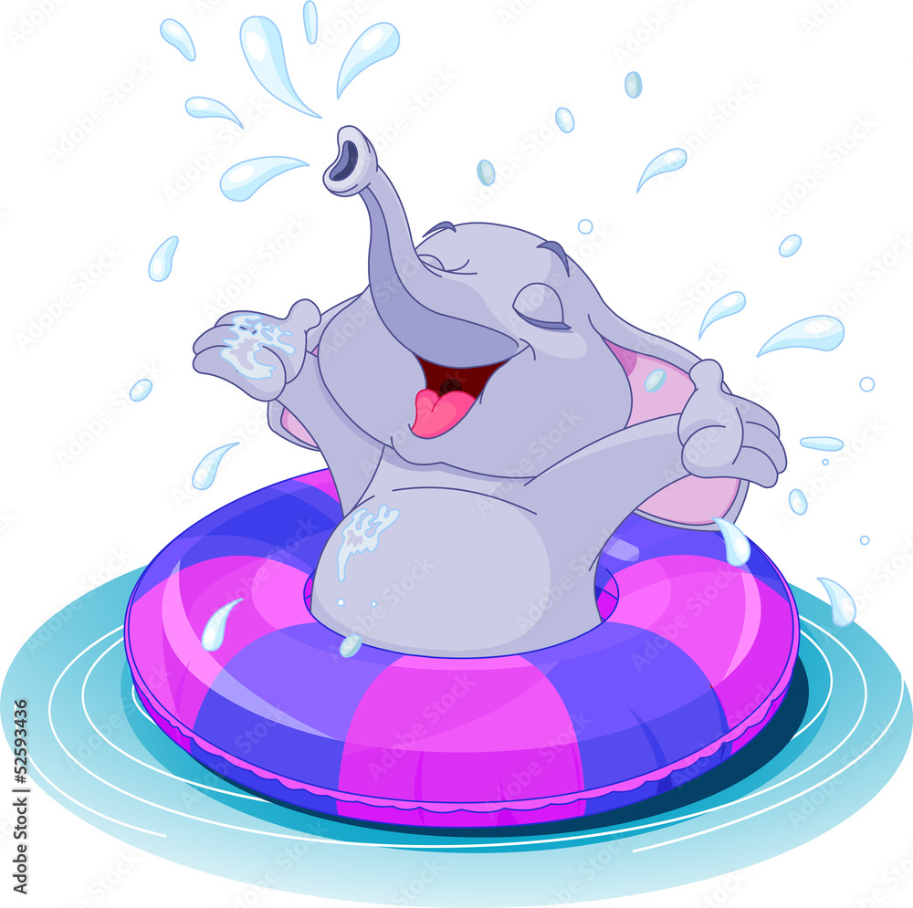 Obraz premium Summer fun elephant