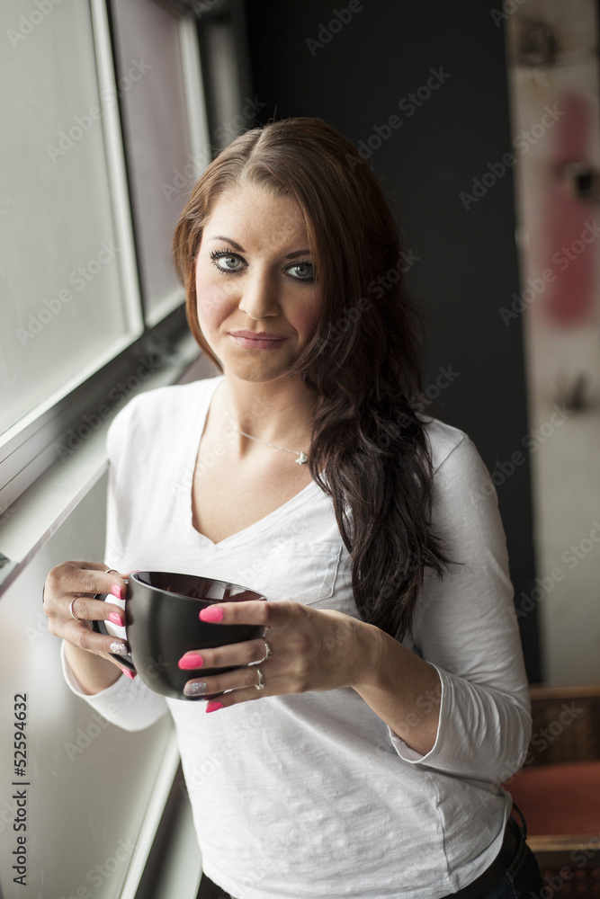 Young Woman with Beautiful Blue Eyes Young Woman with Beautiful Blue Eyes
