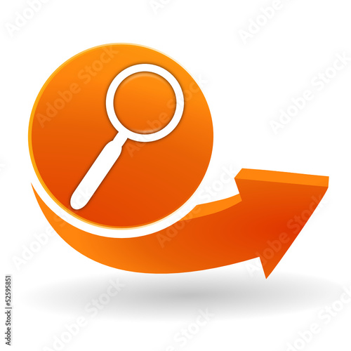 recherche sur bouton web orange