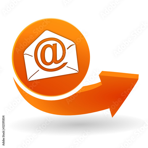 messagerie sur bouton web orange