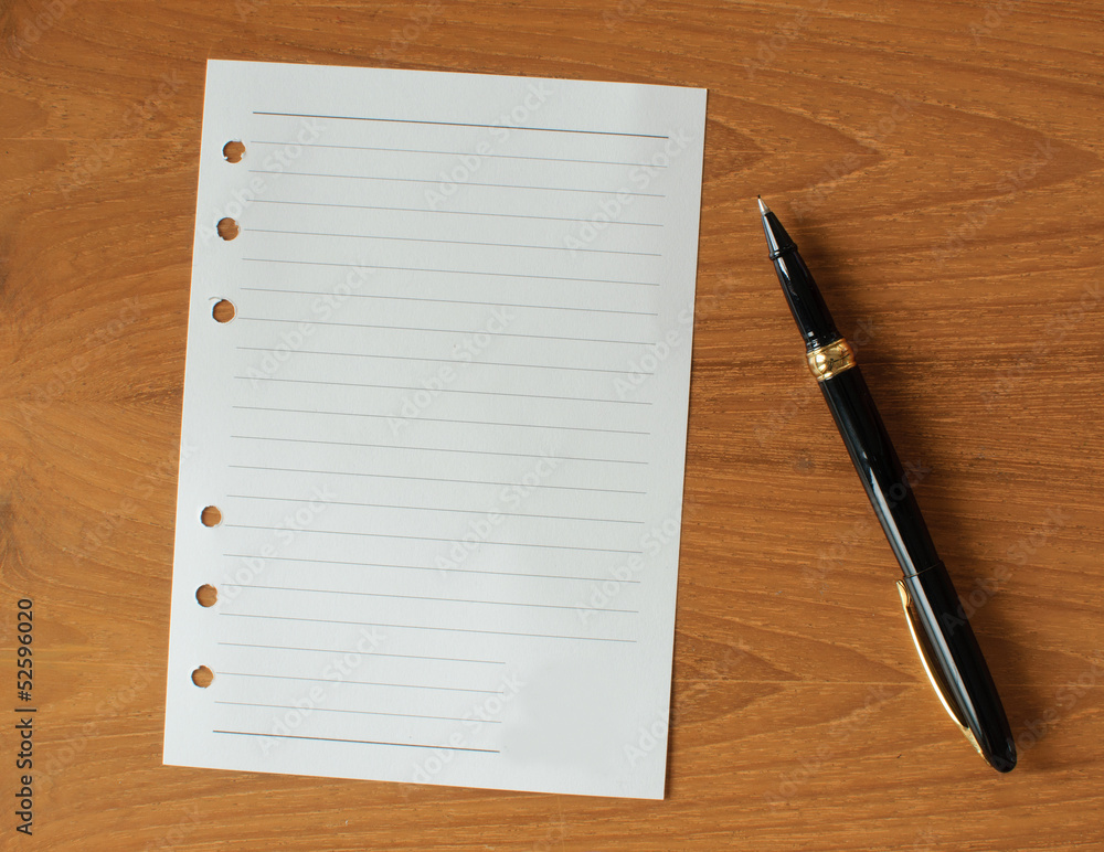 blank paper with pen blank paper with pen