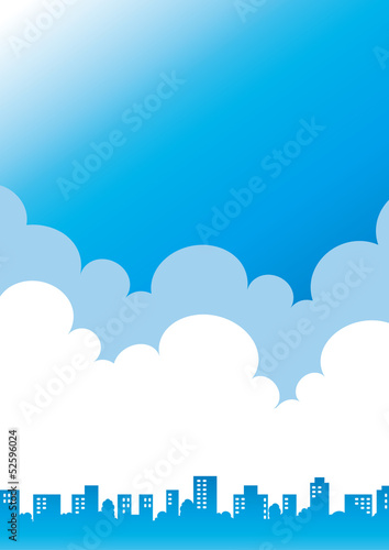 ビル群と青空