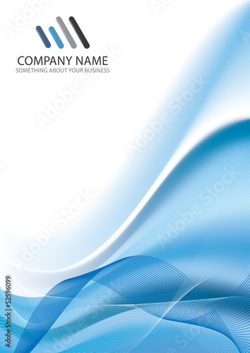 Corporate Business Template Background (Blue wave design)
