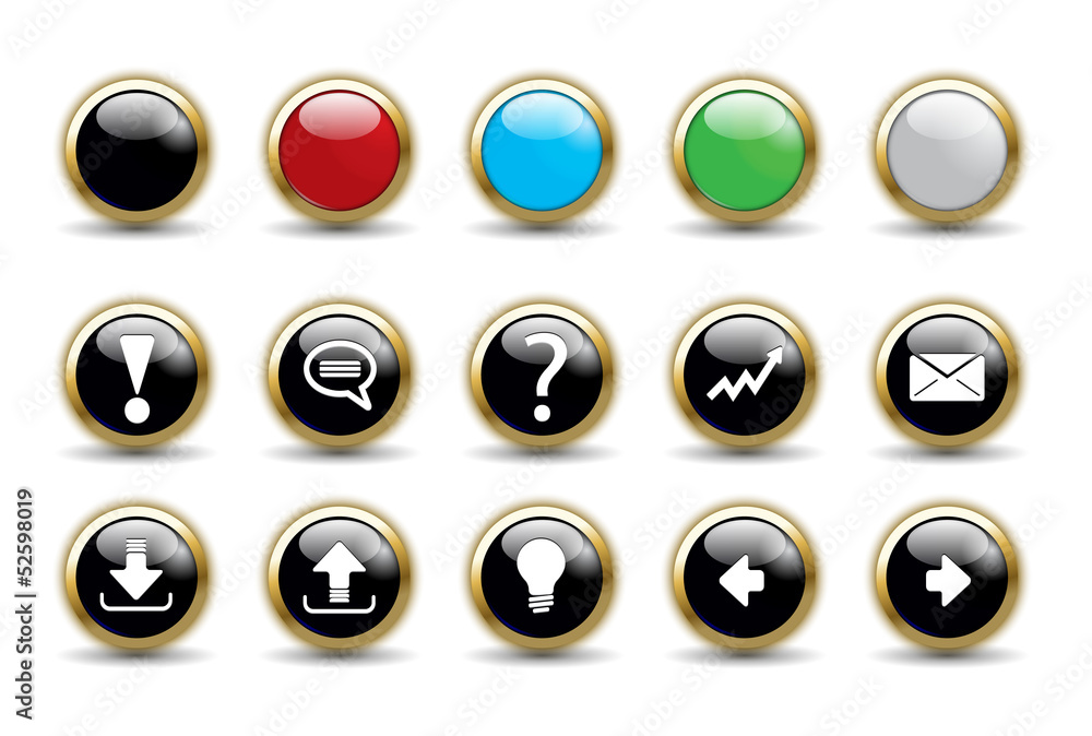 Button Set Collection with Blank Button Set Collection with Blank