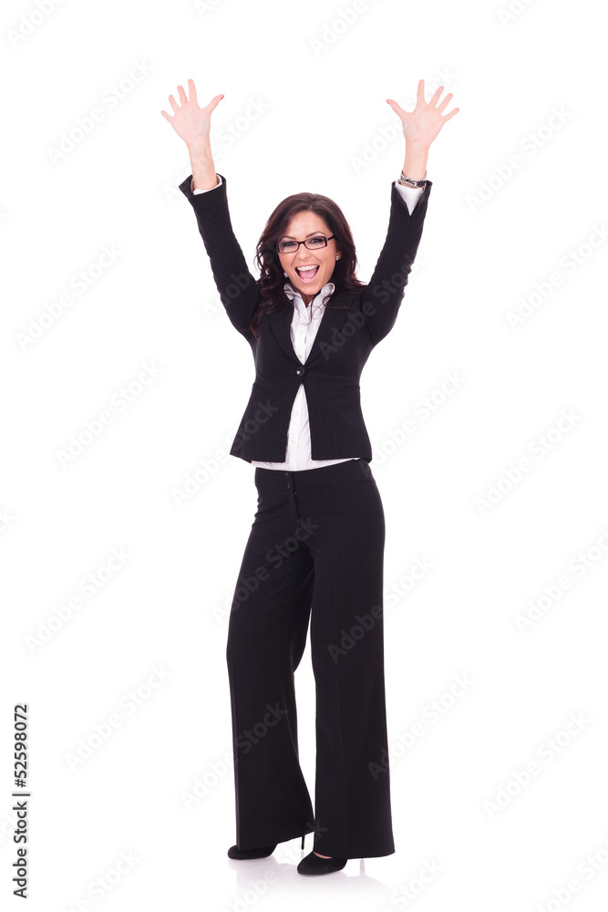 business woman cheering business woman cheering