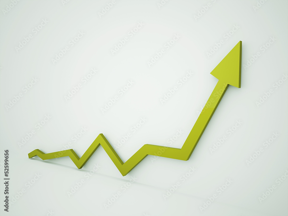 Green graph arrow Green graph arrow