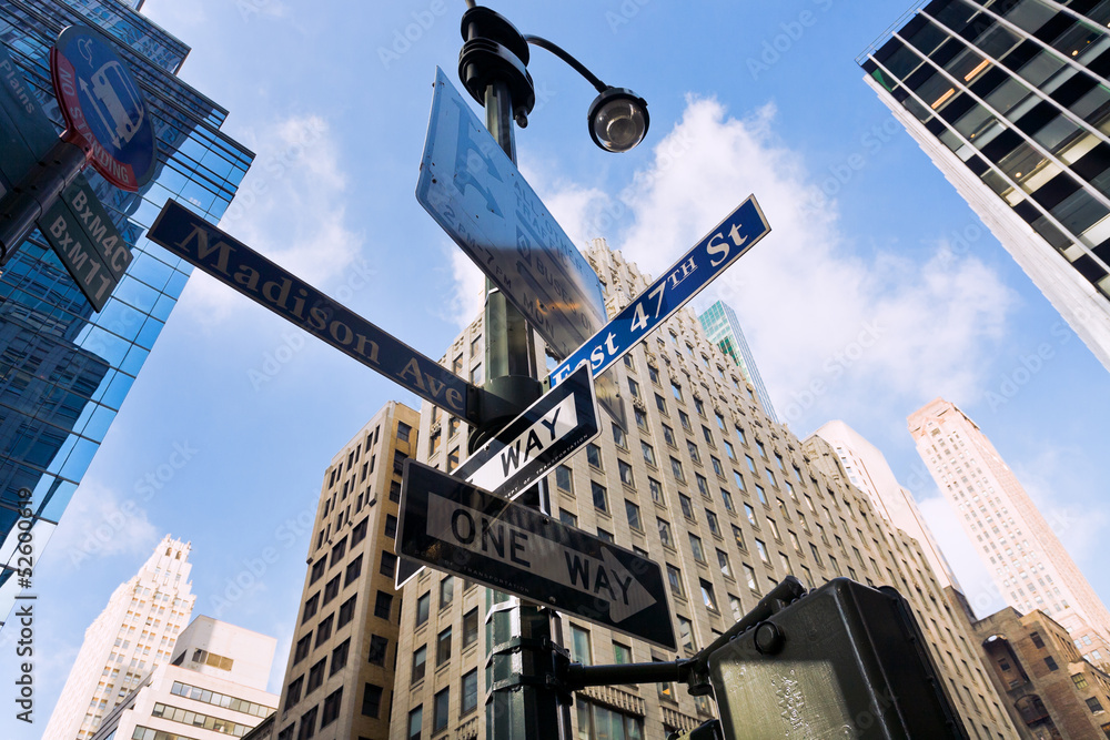 Naklejka premium crossroad in New Yourk