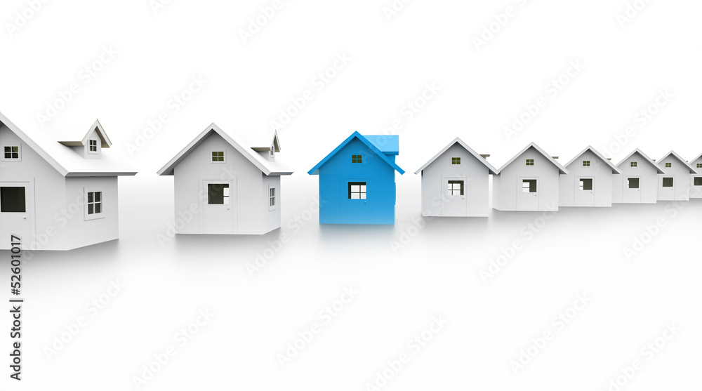 House icon concept one is blue