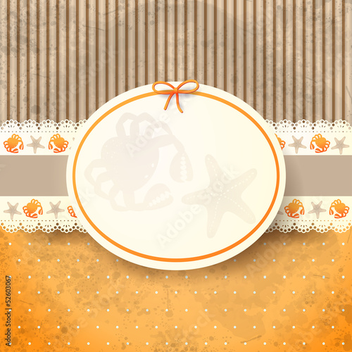 Summer background with label