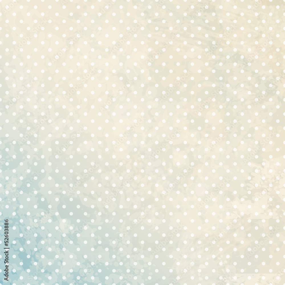 Retro Background Dots Beige/Blue