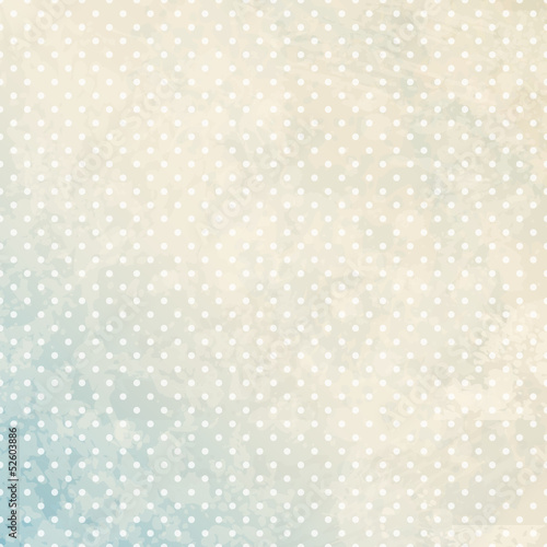 Retro Background Dots Beige/Blue
