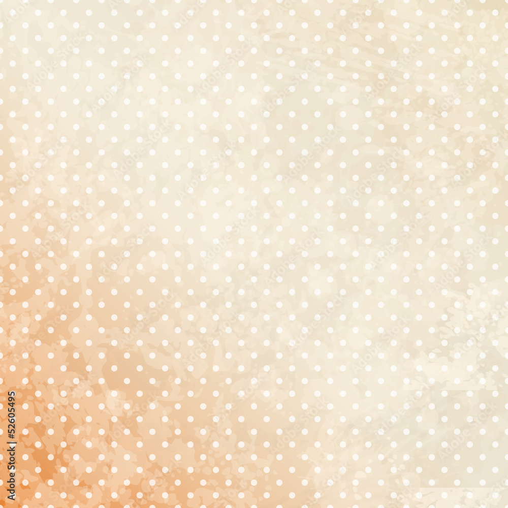 Retro Background Dots Beige/Orange